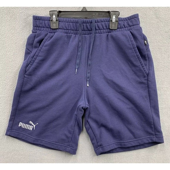 Puma Way 1 Sweat Shorts Men's Medium Blue White Logo Workout Gym 582008 03 - Picture 1 of 12